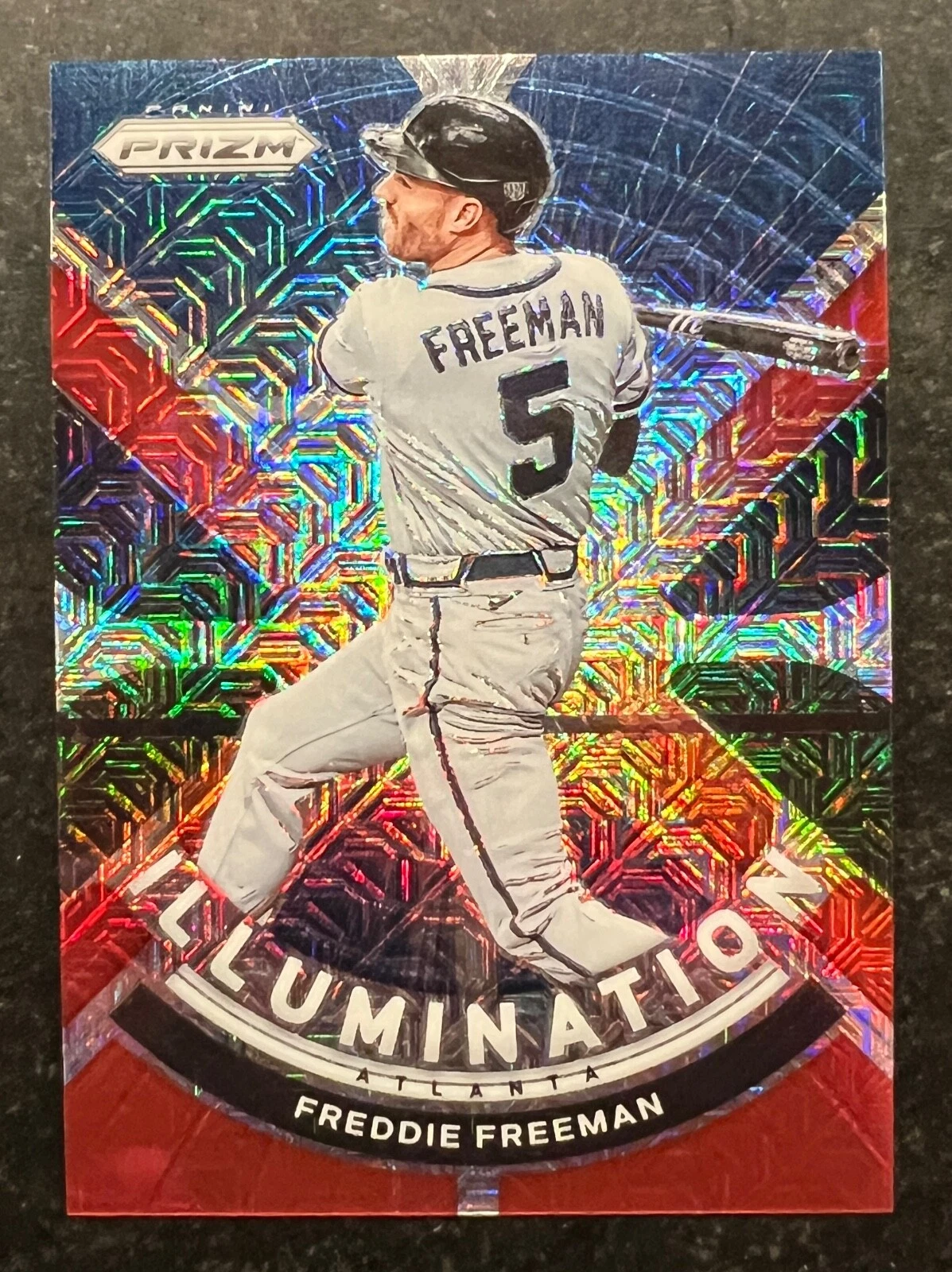 2021 Panini Prizm Illumination Prizms Red Mojo Freddie Freeman #9 64/149