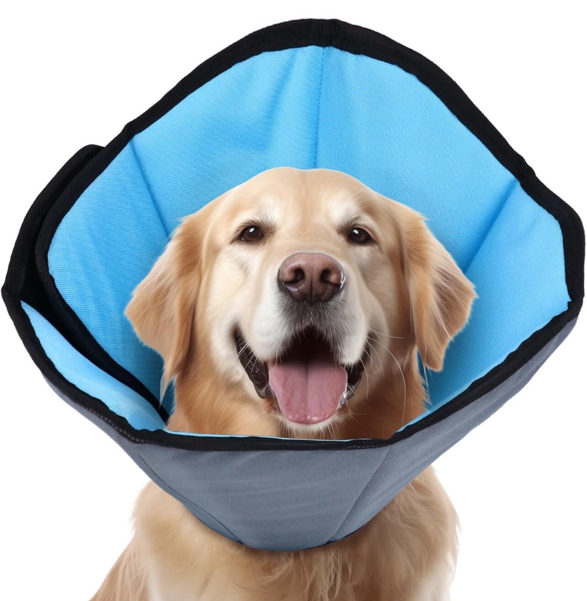 Pet Cone Dog Anti Lick Collar Inflatable Dog Cone Collar With