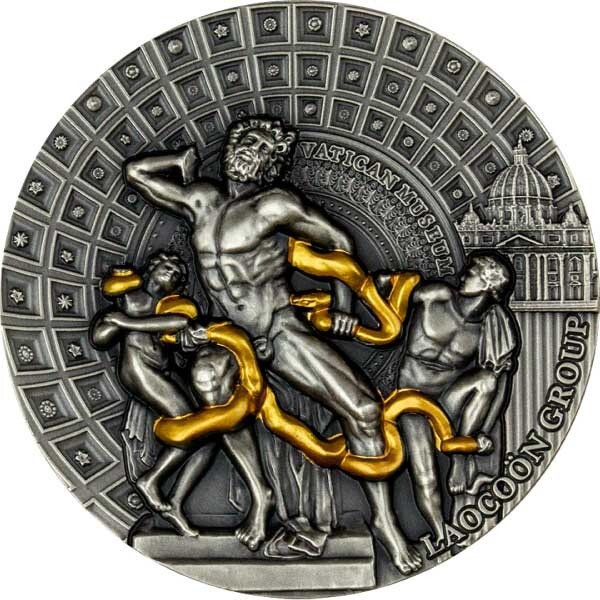 Laocoon Group Masterpieces of Sculptural Art 2 oz Silver Coin CFA Cameroon 2020-image