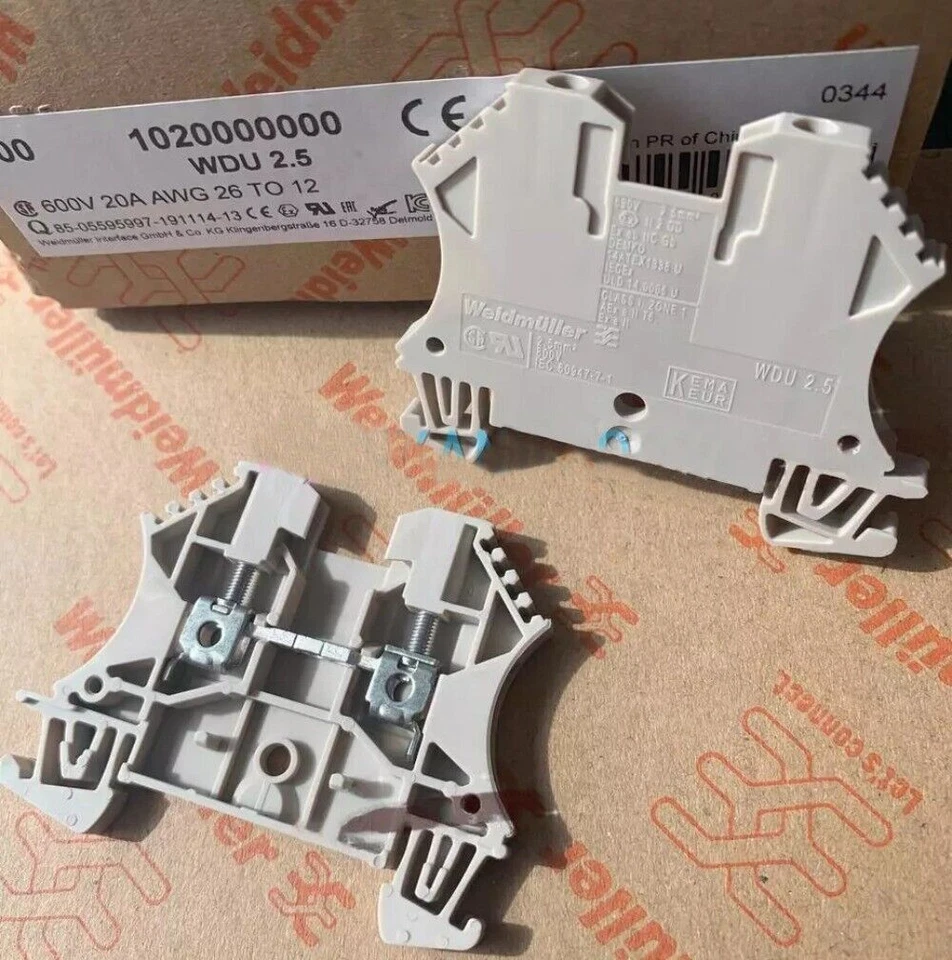 100pcs/Box Weidmuller Plug-in Type Terminal 1020000000 WDU2.5 - Image 2 of 4