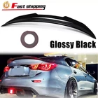 For 2014-2024 INFINITI Q50 PSM Style Rear Trunk Spoiler Wing Gloss Black 14-24