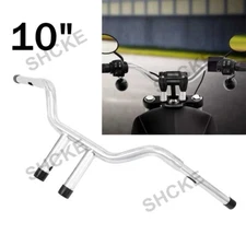 Chrome 10" Rise T-Bar Handle Bar Fit For Harley Dyna Low Rider Street Bob FXDB