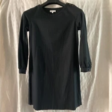 APC Rue Madame Sz S Dark Blue Dress NWT cotton silk wool.