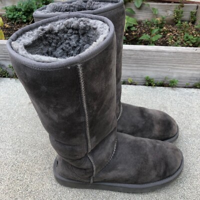 UGG Australia Original Classic Tall Boots Shearling Leather Grey Shoes  5815