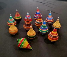 Wooden Mexican Trompo Toy, Multicolor, fun to use all ages, Unique, Unisex