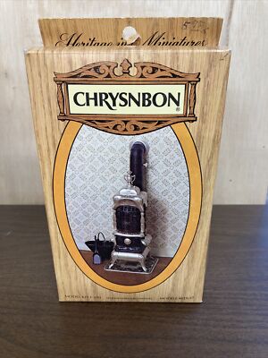 New Dollhouse Miniature Chrysnbon Parlor Stove F 210 Kit with Accessories 