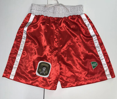 NWOT Green Hill Boxing/MMA Fighting Red Satin Sz LG Boxing Trunks