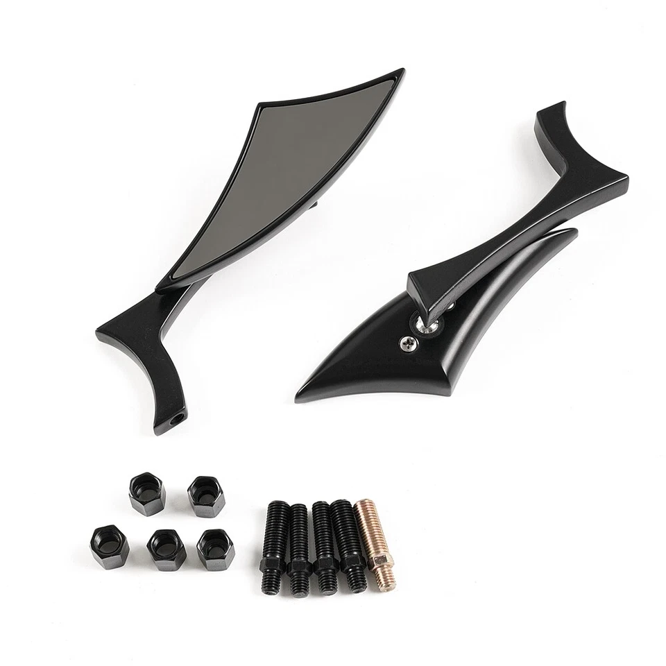 Universal Streetbike Rear View Side Mirrors for Yamaha Honda Suzuki Kawasaki - Imagem 2 de 2