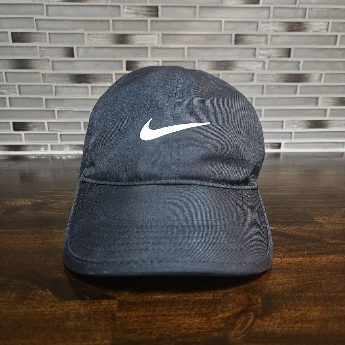 Nike Featherlight Hat Womens Running Black Aerobill Dri-Fit
