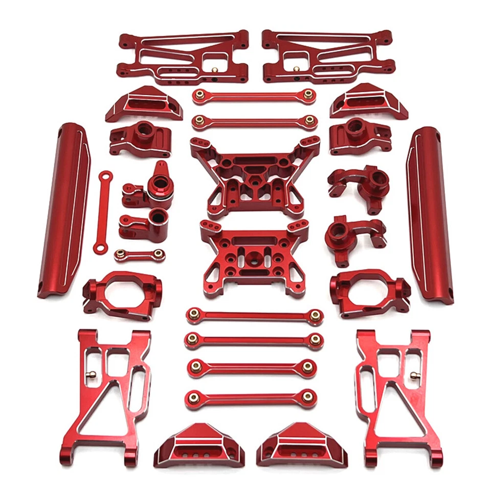Aluminum Full Upgraded Parts Kit for MJX HYPER GO 1/10 10208 RC Car Refiting DIY - Image 4 of 4