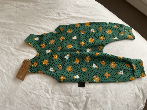 Handado Animal Print Cotton Jersey Dungarees Size Aged 3-6 Months New With Tags - Picture 2 of 3