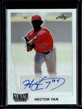 2020 Leaf Metal Draft #LA-HY1 Hector Yan 1990 Leaf Autographs Silver Rainbow