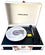 Tranlanin Vinyl Record Player Bluetooth Recorder 3 Speeds 33, 45,  78 RPM New