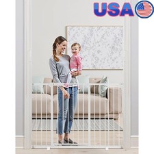 Adjustable Baby Gate 36in Tall Dog Gate One-Hand Open Pressure Mount Security US
