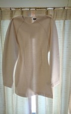 Zara Long Sleeve Front Seamed Mini Sweater Dress Small Ivory NWT