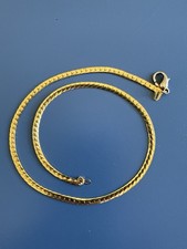 18K Solid Gold Herringbone Chain 15” – 6g – Marked 18K