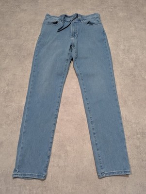 Uniqlo Jeans Damen L Denim Slim Tapered W33 - W36 L31 Kordelzug EZY Stretch