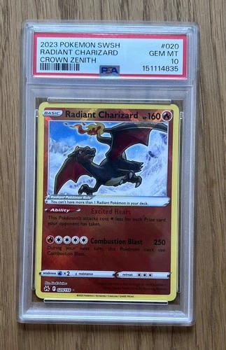 Radiant Charizard 020/159  - PSA 10 (Crown Zenith)