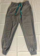 FIGS Technical Collection Gray Scrub Jogger Pants Twill Polyester Size M