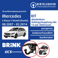 FüR Mercedes C-Klasse T-Modell (Kombi) S204 07- AHK Abn. +13Pol Spez E-Satz TOP