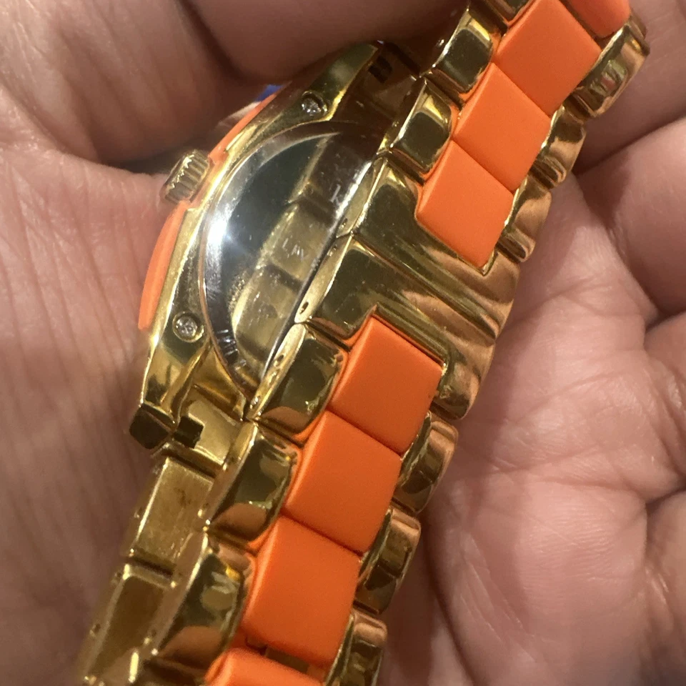 Reloj Kate Spade New York 37 mm para dama sin probar reloj de muñeca pequeño naranja/dorado Foto 3 de 4
