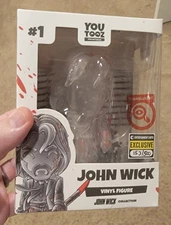 🚀John Wick 4 Youtooz Vinyl Figure Bloody Translucent LE 500 ✅📦Free Ship