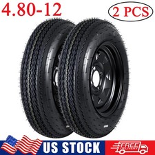 2pcs 4.80-12 4.8x12 480-12 Trailer Tires Rims 4 Lug On 4 6pr Lrc Black Wheels 2pcs 4.80-12 4.8x12 480-12 Trailer Tires Rims 4 Lug On 4 6pr Lrc Black Wheels