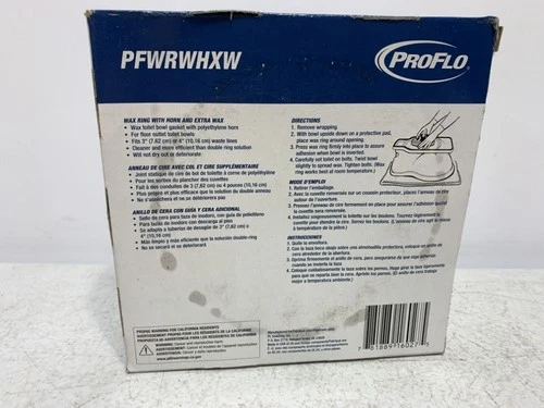 ProFlo PFWRWHXW Wax Ring with Horn Extra Thick for 3" or 4" Waste Lines - Picture 3 of 5