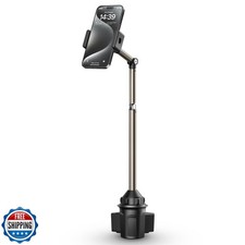 JSAUX Car Cup Holder Cellphone Mount, Metal Long-Arm Ultra Stable