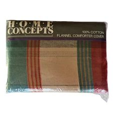 Home Concepts Flannel Twin Comforter Cover 100% Cotton Cabin Bedspread Cover
