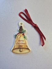 Longaberger Basket Decor 2003 Merry Christmas Tie On USA 