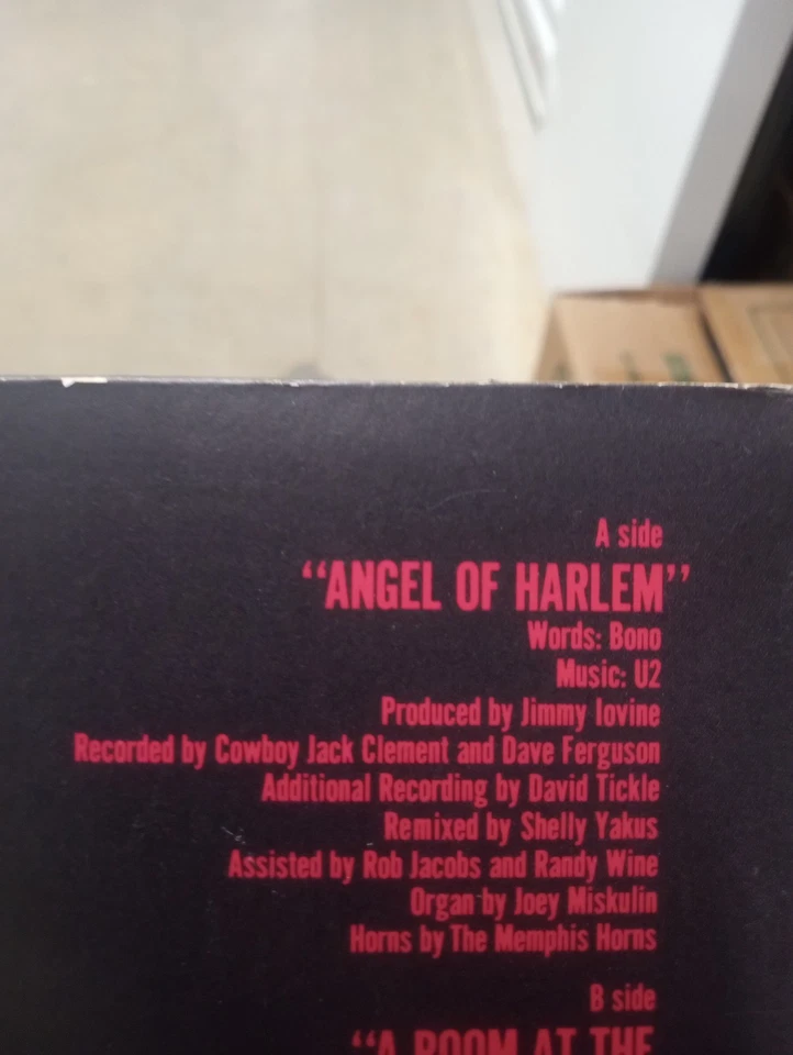 U2: Angel of Harlem Island 12 дюймов одиночный 33 об/мин очень хорошее состояние+/очень хорошее состояние+ - Изображение 4 из 4