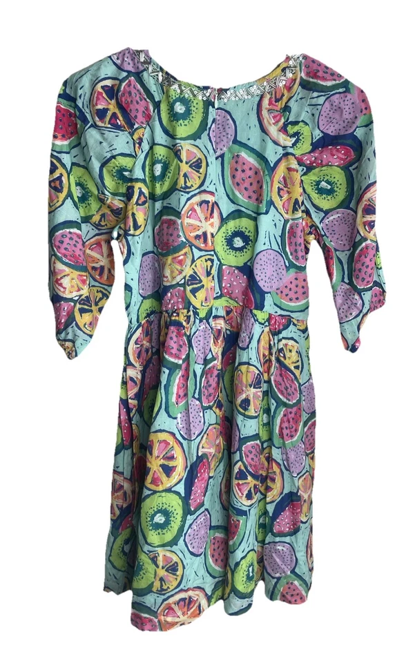 Nuevo con etiquetas Vestido Briton Court 12Y Estampado Fruta Foto 3 de 4