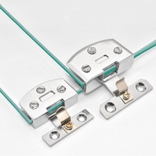 Useful Convenient Glass Hinge Silver Attachment Bookcase Display cabine
