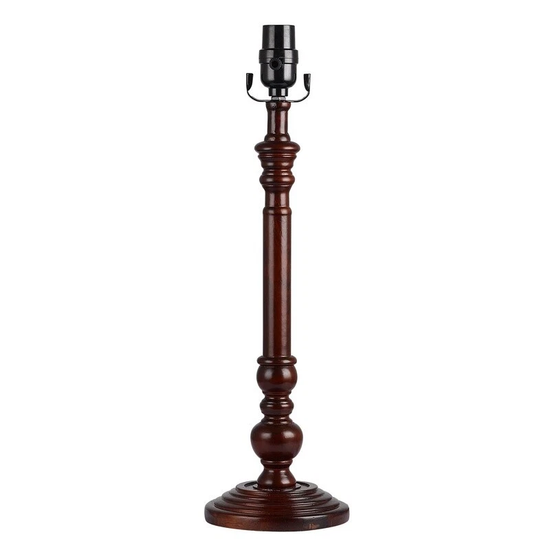 19" Wood Candlestick Table Lamp Base 2 Pack Transitional Design Office Dorm New - Image 2 of 4