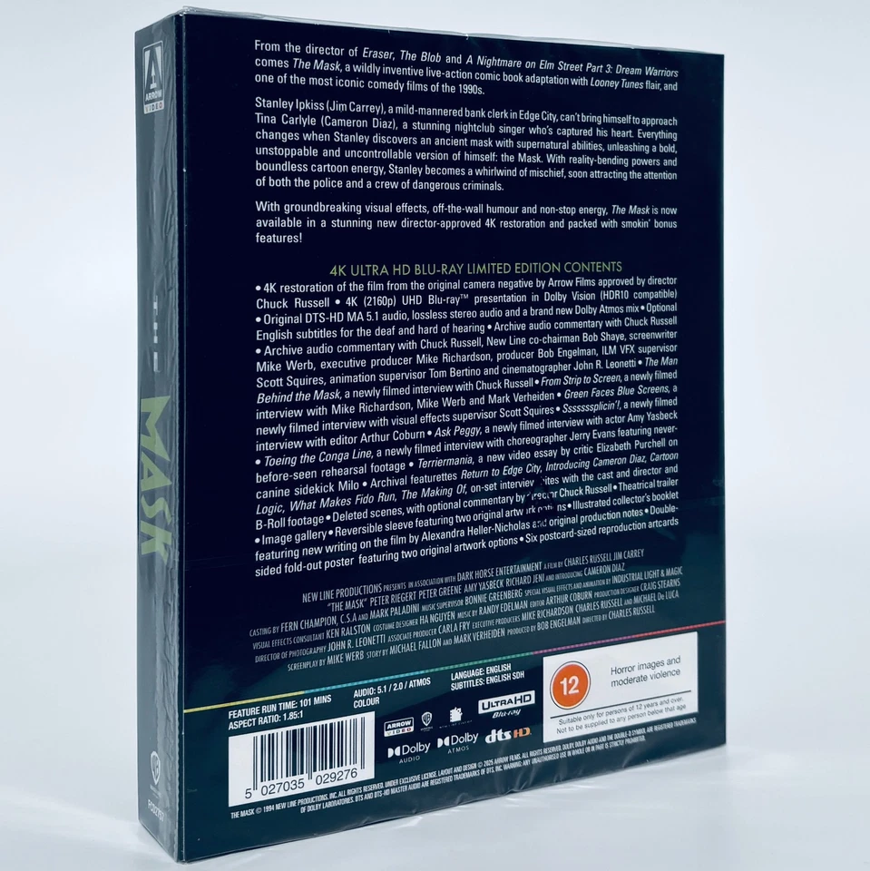 The Mask 4K Ultra HD 1994 Blu-ray Arrow Jim Carrey Cameron Diaz Poster - Image 3 of 4