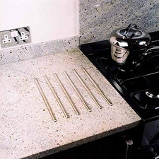 Worktop Hot Rods 6 Pack, Stainless Steel, Silver, 30Cm