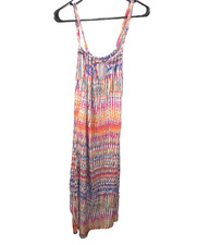 Sandra & Tiffany Women’s Maxi Dress L Multicolor Abstract Print Sleeveless Boho