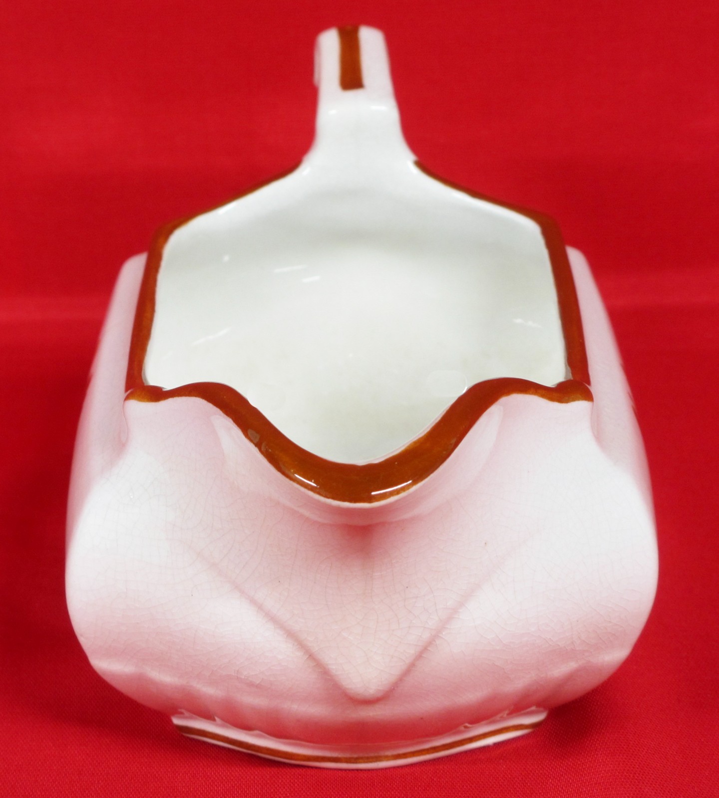 Antique W.H. Grindley Favorite Shape Tea Leaf Ironstone Gravy Boat, Ca 1880s