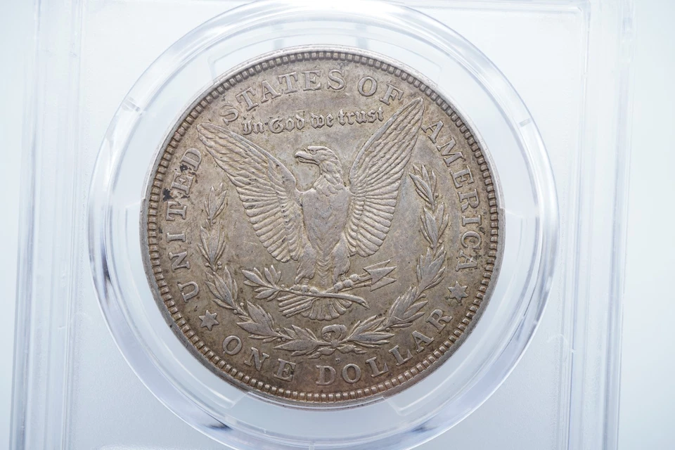 1921-D Morgan Silver $1 Dollar PCGS Mint Error Obverse Lamination XF45 - U286 - Image 4 of 4