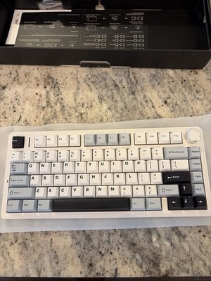 AULA F75 75% Wireless Hot-Swappable Mechanical Keyboard RGB - White/Blue