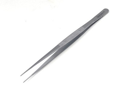 Stainless Steel High Precision Forceps with Fine Strong Straight Serrated Poi...