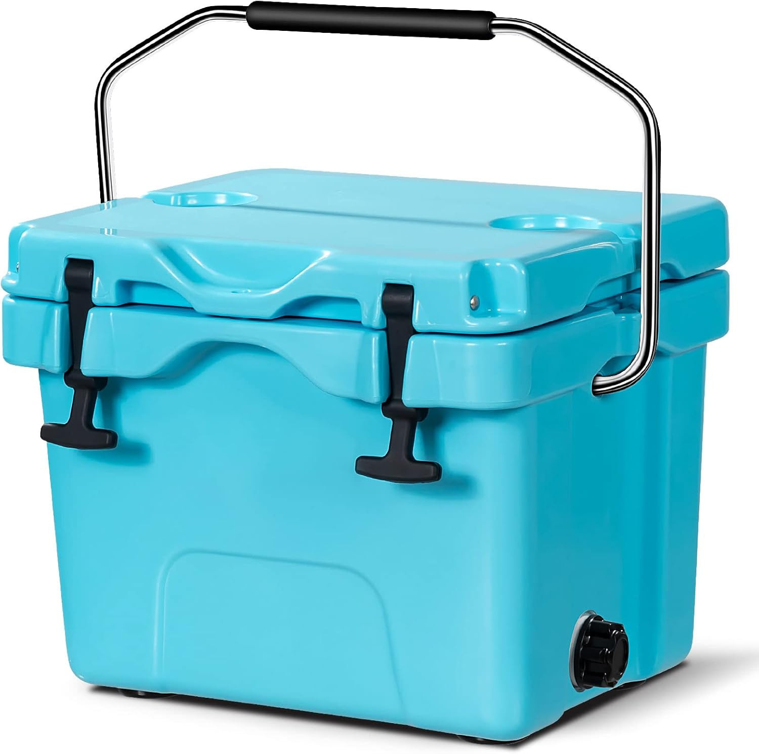 16 Quart Cooler, 24 Can Insulated Ice Chest Box with Heavy D