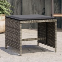 Gartenhocker Mit Kissen Sitzhocker FußHocker 4 Stk. Grau Poly Rattan Vidaxl