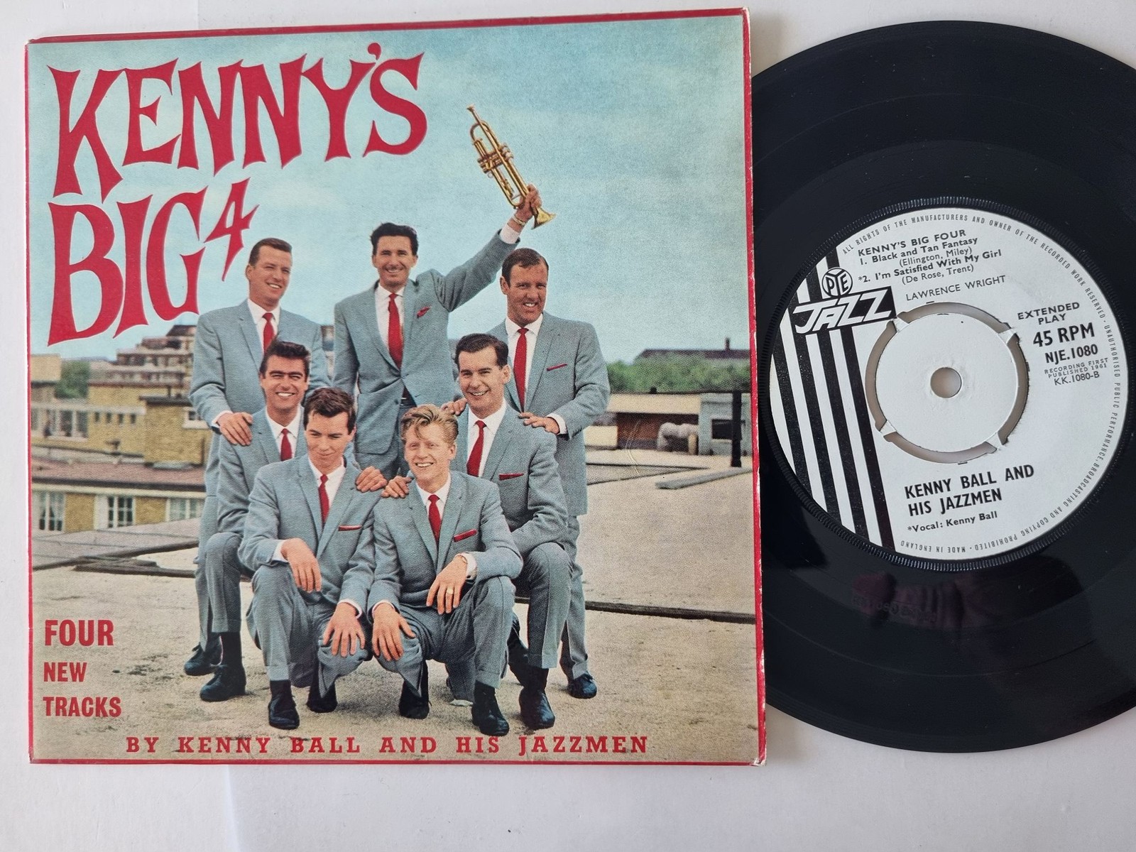 Kenny Ball And His Jazzmen - Kenny's Big 4 7'' Vinyl EP UK