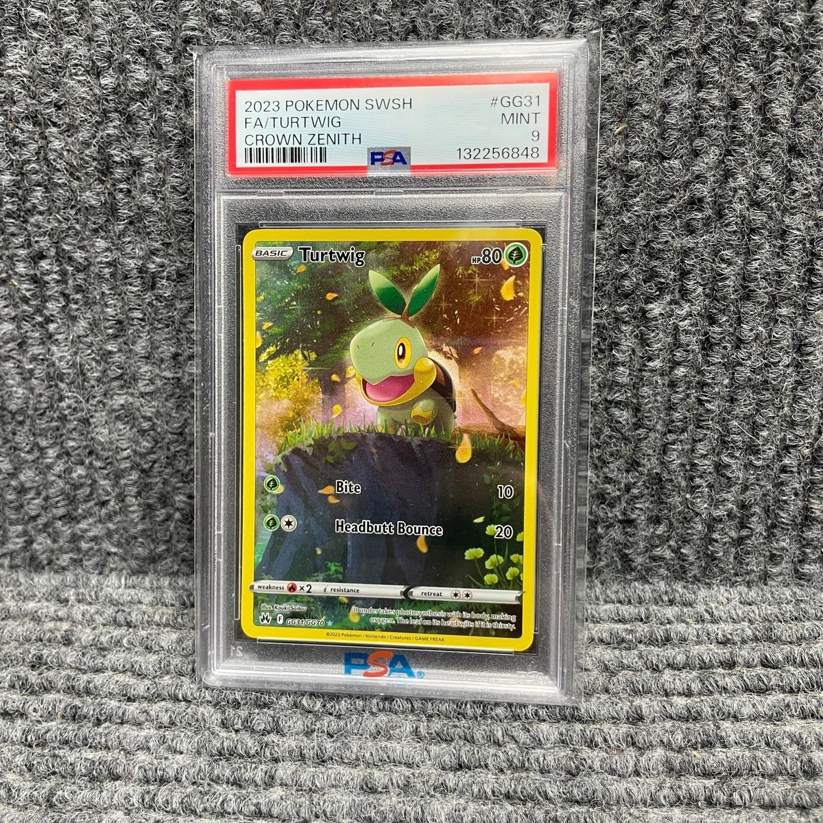 PM - 2023 - POKEMON SWSH - CROWN ZENITH - #GG31 - TURTWIG - PSA 9