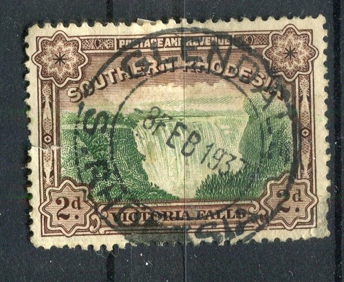RHODESIEN; 1930er frühe GV Victoriafälle Ausgabe 2d. feiner gebrauchter STEMPEL Glendale