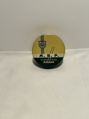 Vintage Miller M.B.P. Typewriter Ribbon Empty Tin Miller. Bryant. Pierce U.S.A. 
