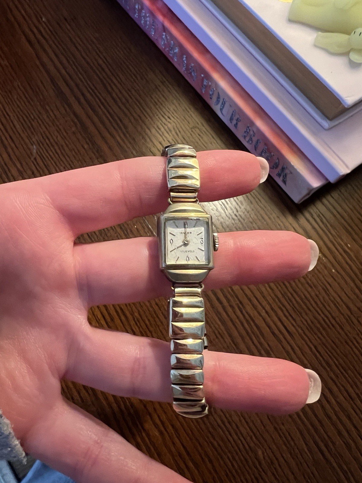 Anker Vintage Watch Rectangular Face Stretchy Ban… - image 1