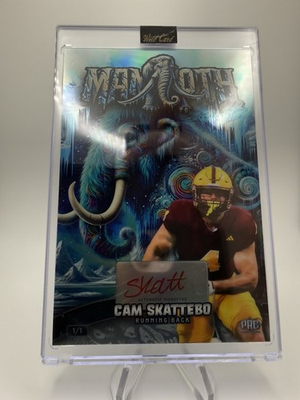 #ad 2024 Wild Card Prehistoric MAMMOTH Cam Skattebo – 1 1 Auto Dino Might $80.00